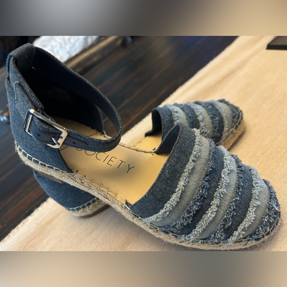 Sole Society Blue Womens Size 6.5 Espadrilles